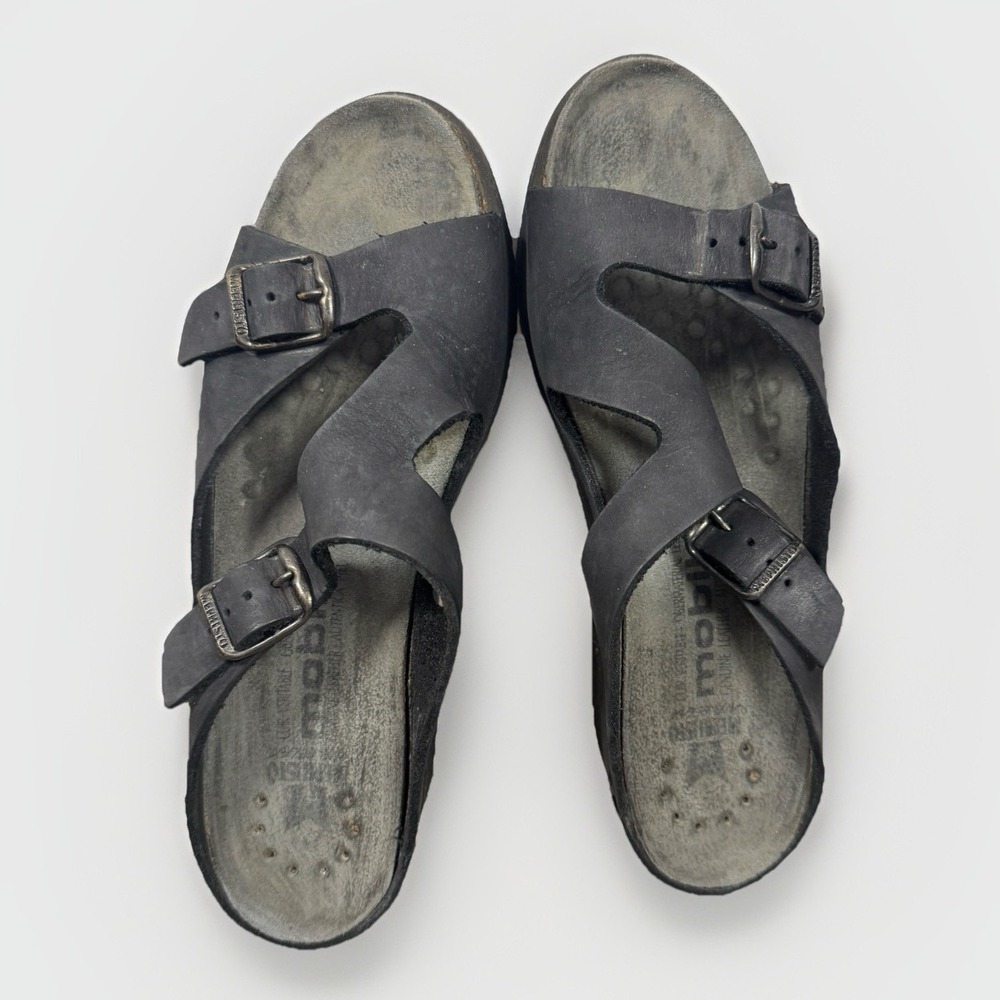 Mephisto Women's Black Adjustable Double-Buckle Sandals - Picture 8 of 8